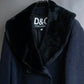 "Dolce & Gabbana" Large lapel fur shawl collar double-breasted coat