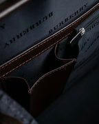 "BURBERRY" Metal belt design embossed PVC briefcase