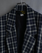 "Vintage windowpane tailored jacket"