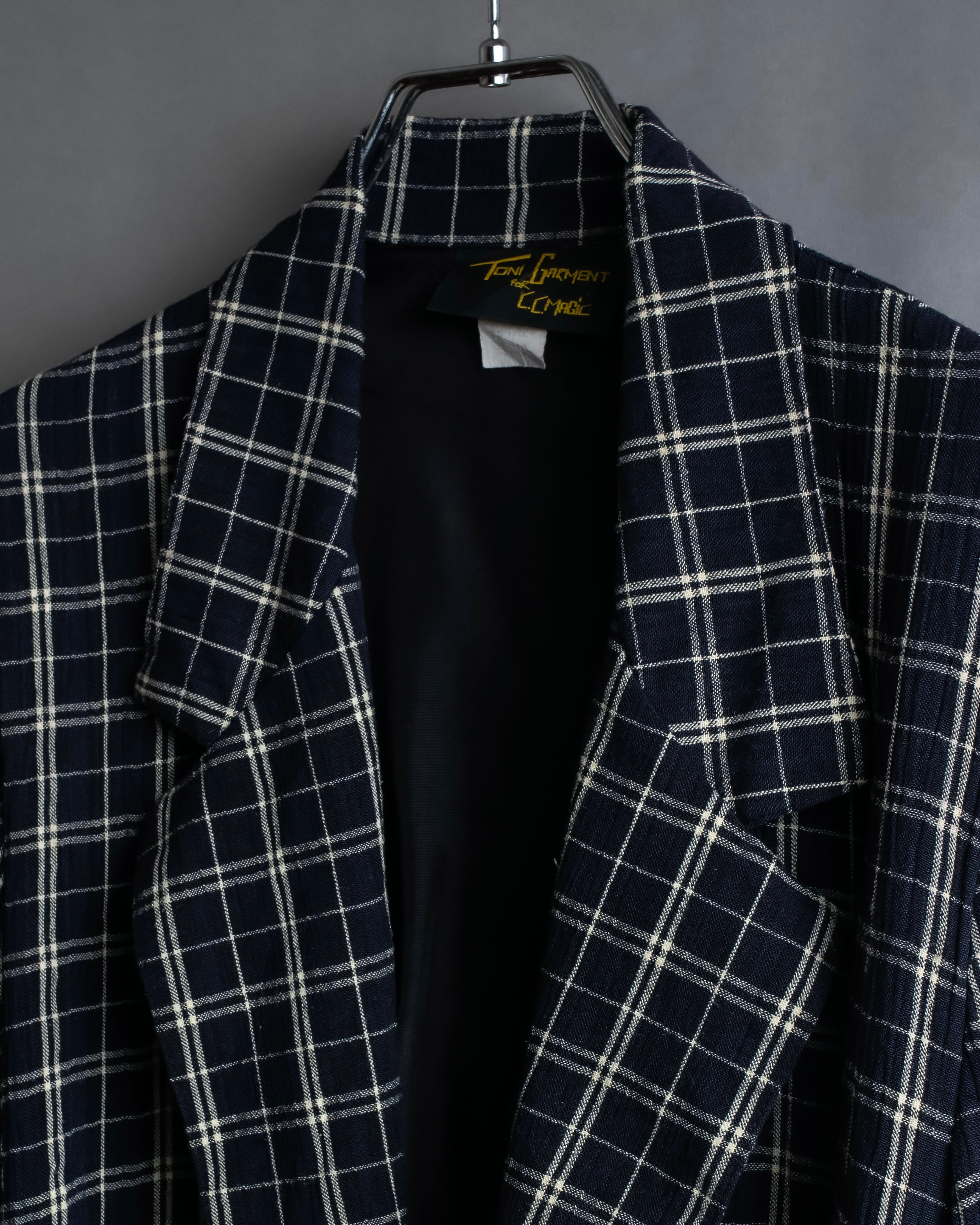 "Vintage windowpane tailored jacket"