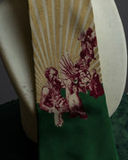 "JEAN PAUL GAULTIER" Radiation gold & human pattern silk neck tie