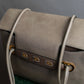 "Delvaux" Front D metal charm design horizontal leather shoulder bag