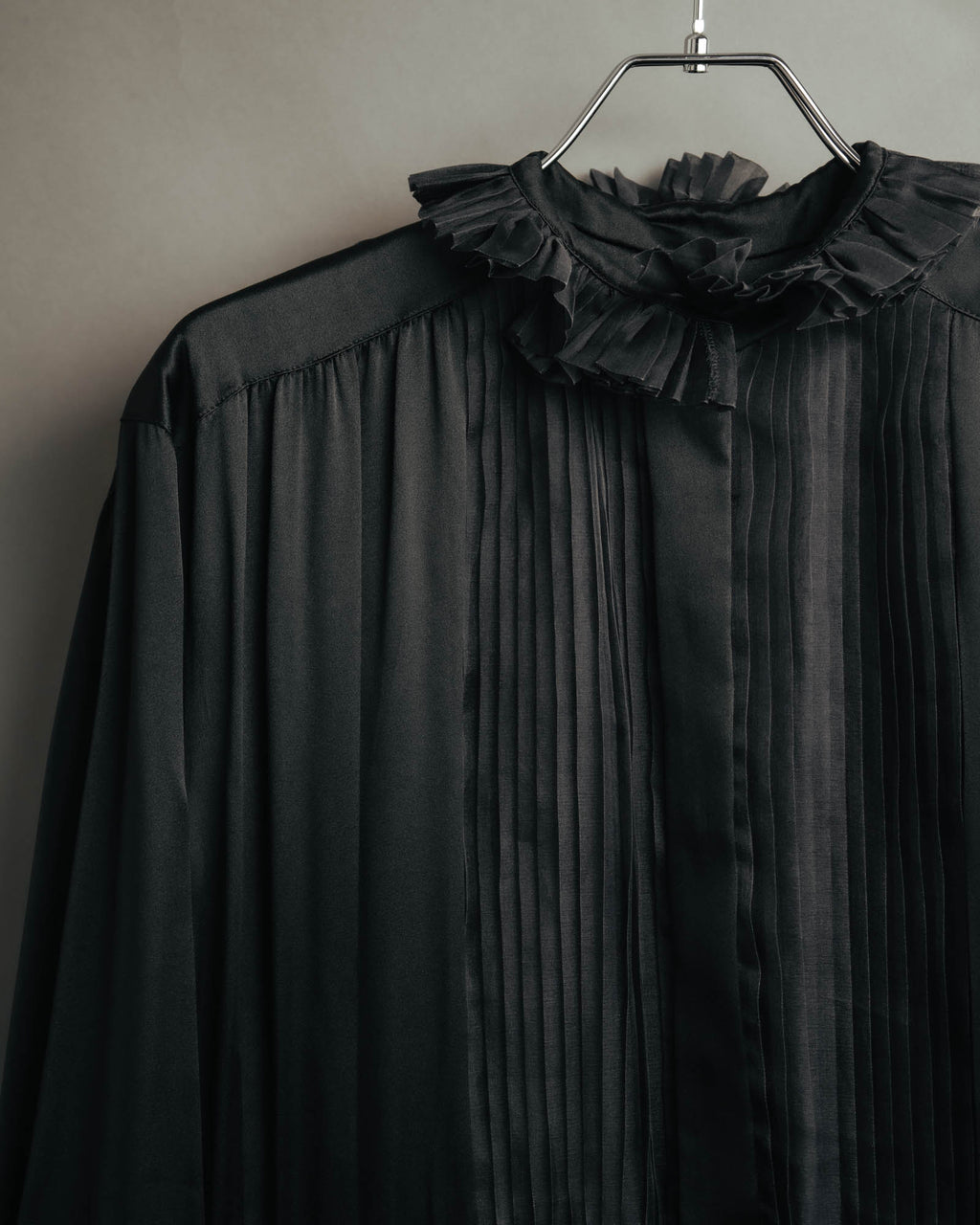 -SPECIAL- “Christian Dior” 90’s Silk pleated ruffle dress
