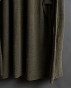 "Vintage herringbone long sleeve polo shirt"