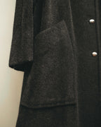-SPECIAL- "Salvatore Ferragamo" 90's-00's Alpaca wool oversized shawl collar long coat