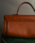 "Burberrys" 80's-90's Classic grained leather top handle handbag