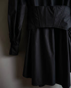 "KIMHĒKIM" Bondage corset belt design shirt dress