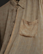 "FENDI" 80's-90's Draped rayon jacquard shirt