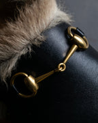 "GUCCI" Horsebit design Princetown heeled loafers