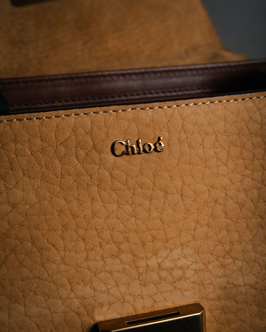 “Chloé” 12-14 Alice bicolor trapeze tote bag