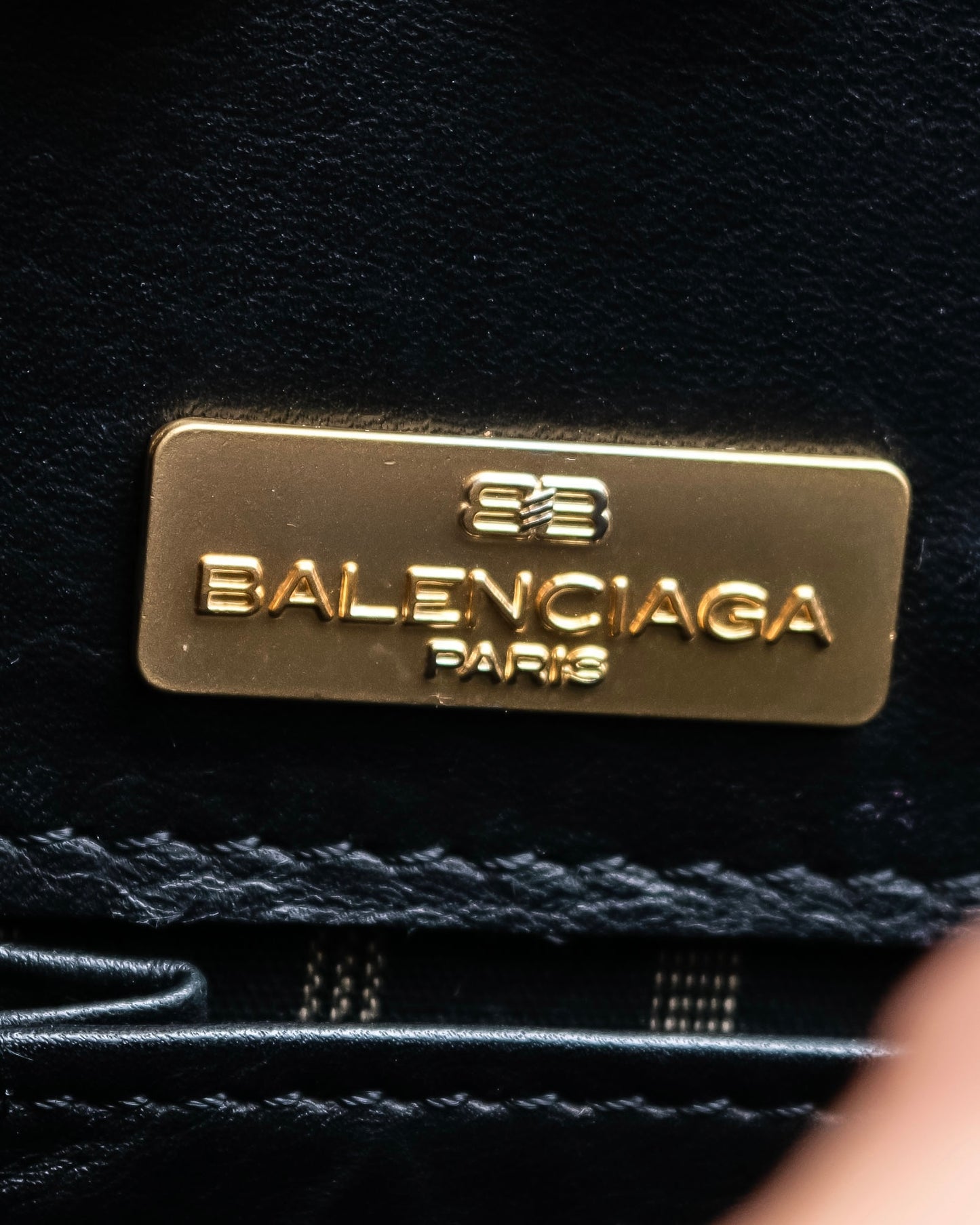 "BALENCIAGA" Horizontal design leather 2way bag