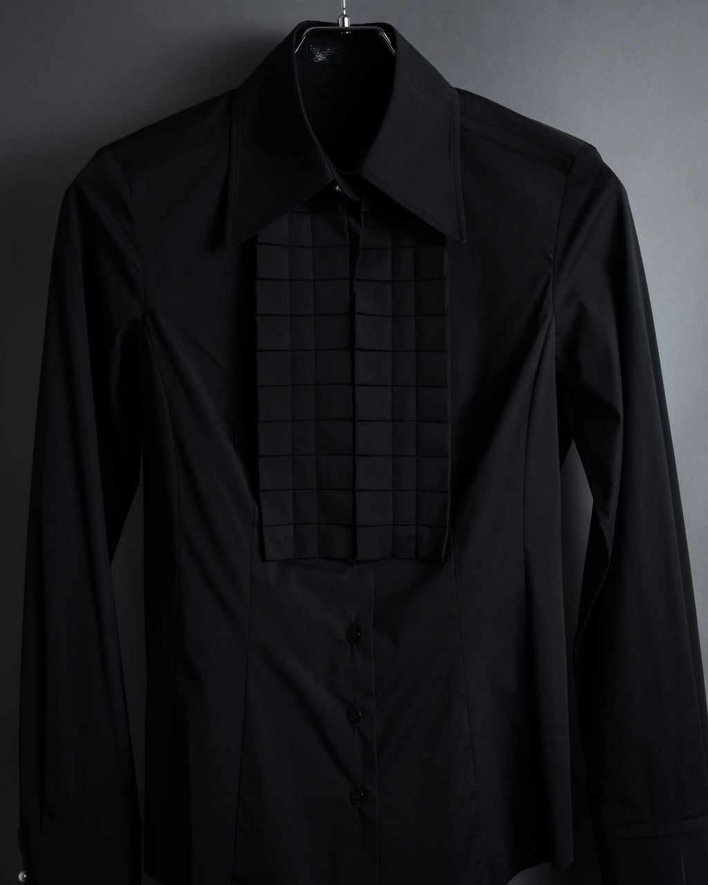 “BURBERRY” Tuxedo bib detail dress shirt