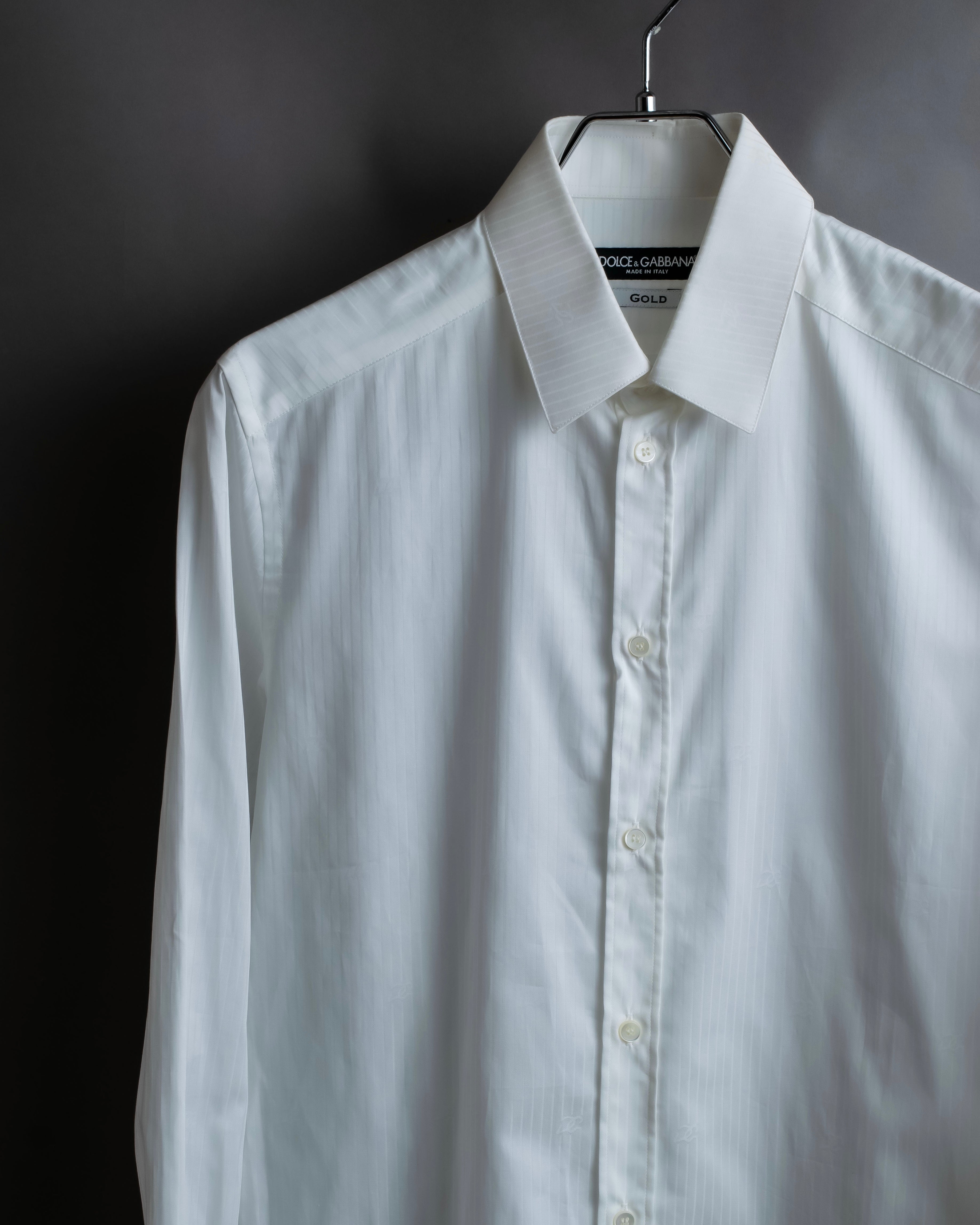 "DOLCE &amp; GABBANA" Shadow stripe pattern oversized shirt