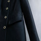 "ALBERTA FERRETTI" Large button shaped flare silhouette soutien collar coat