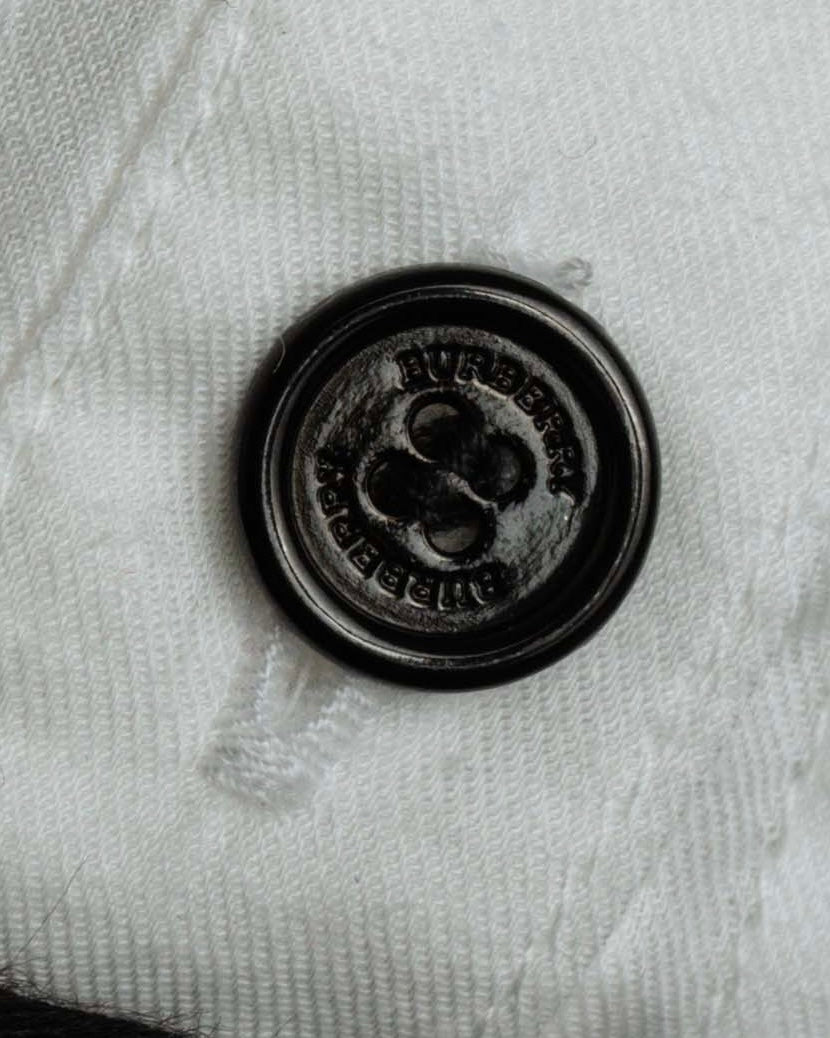 "BURBERRY" Frill design collarless blouse