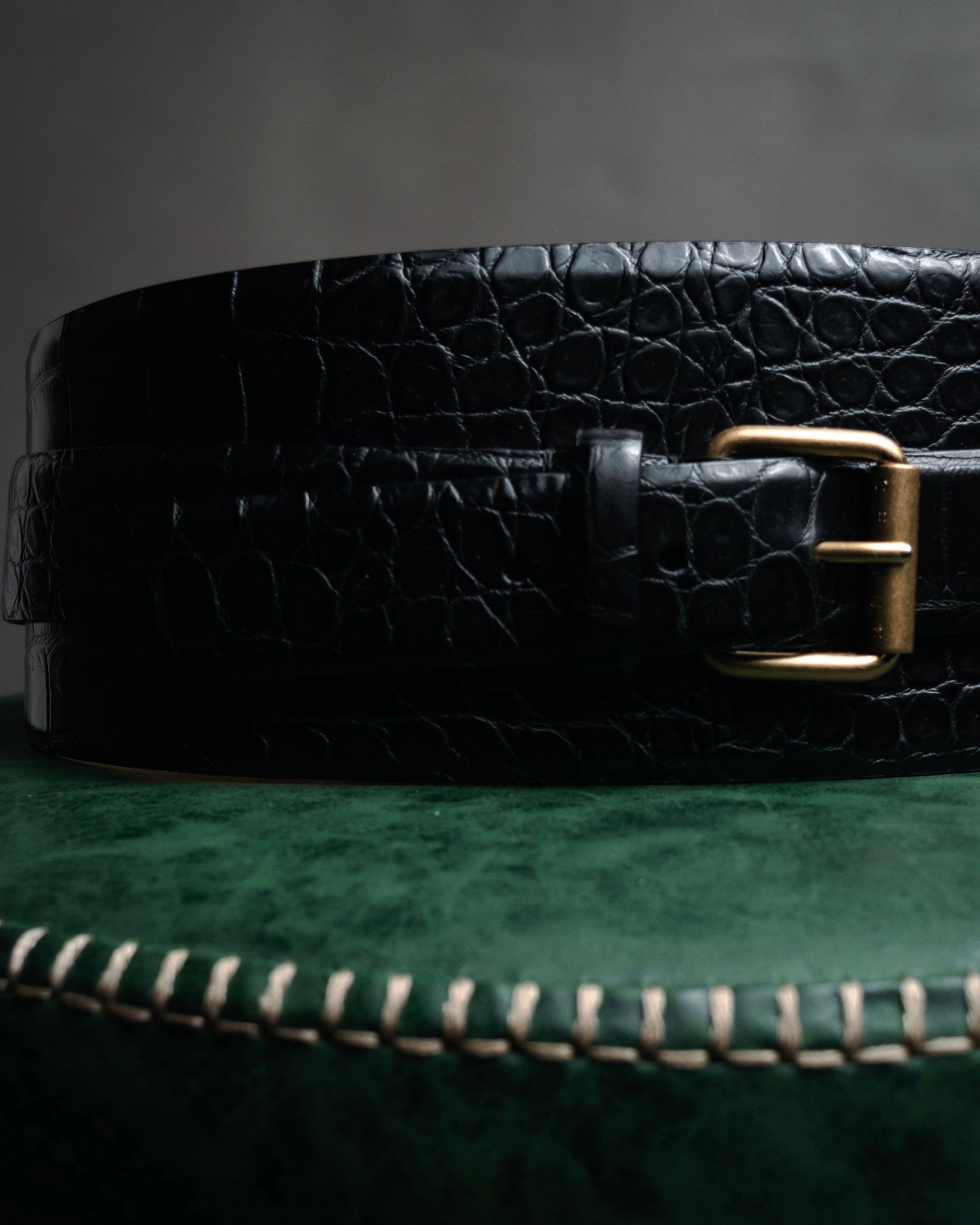 CELINE (セリーヌ) - クロコ型押し ダブルラップ コルセットベルト