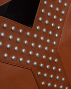 "YVES SAINT LAURENT" Studded Y design open-top leather tote bag