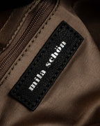 "Mila Schön" Horizontal minimalist metal fittings leather one-handle bag