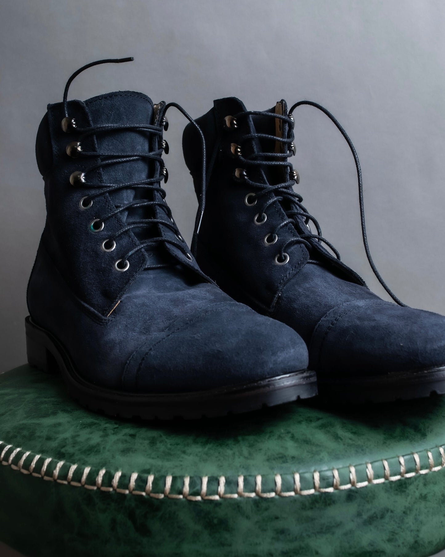 Vintage lace up design suede ankle boots