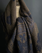 "BALENCIAGA" Large size lame jacquard weave stole