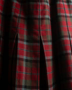 Vintage tartan check pleated skirt