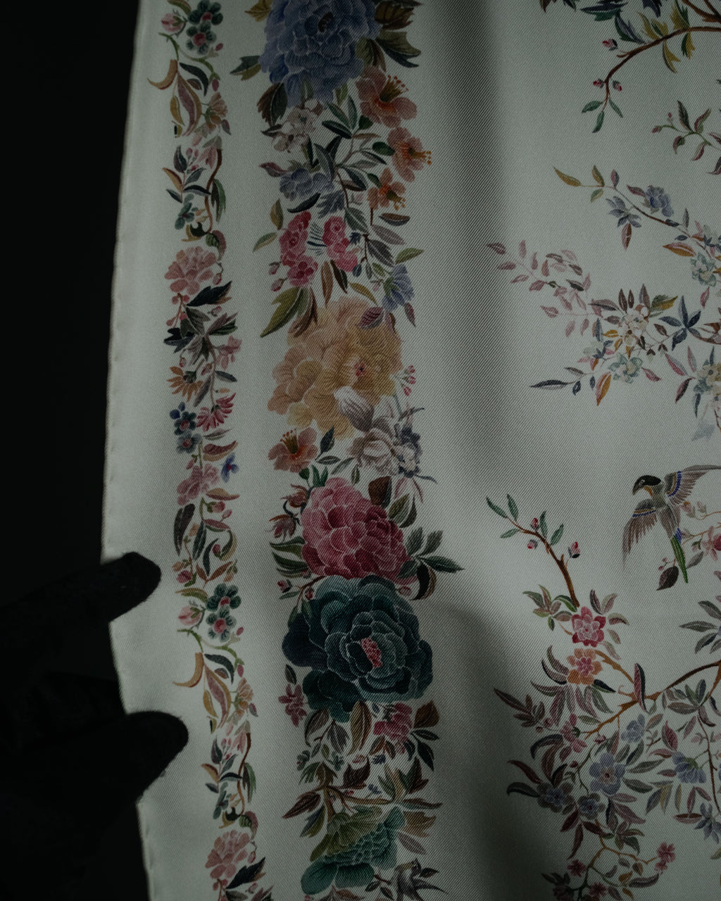 “Christian Dior” 2018– Botanical chinoiserie silk scarf