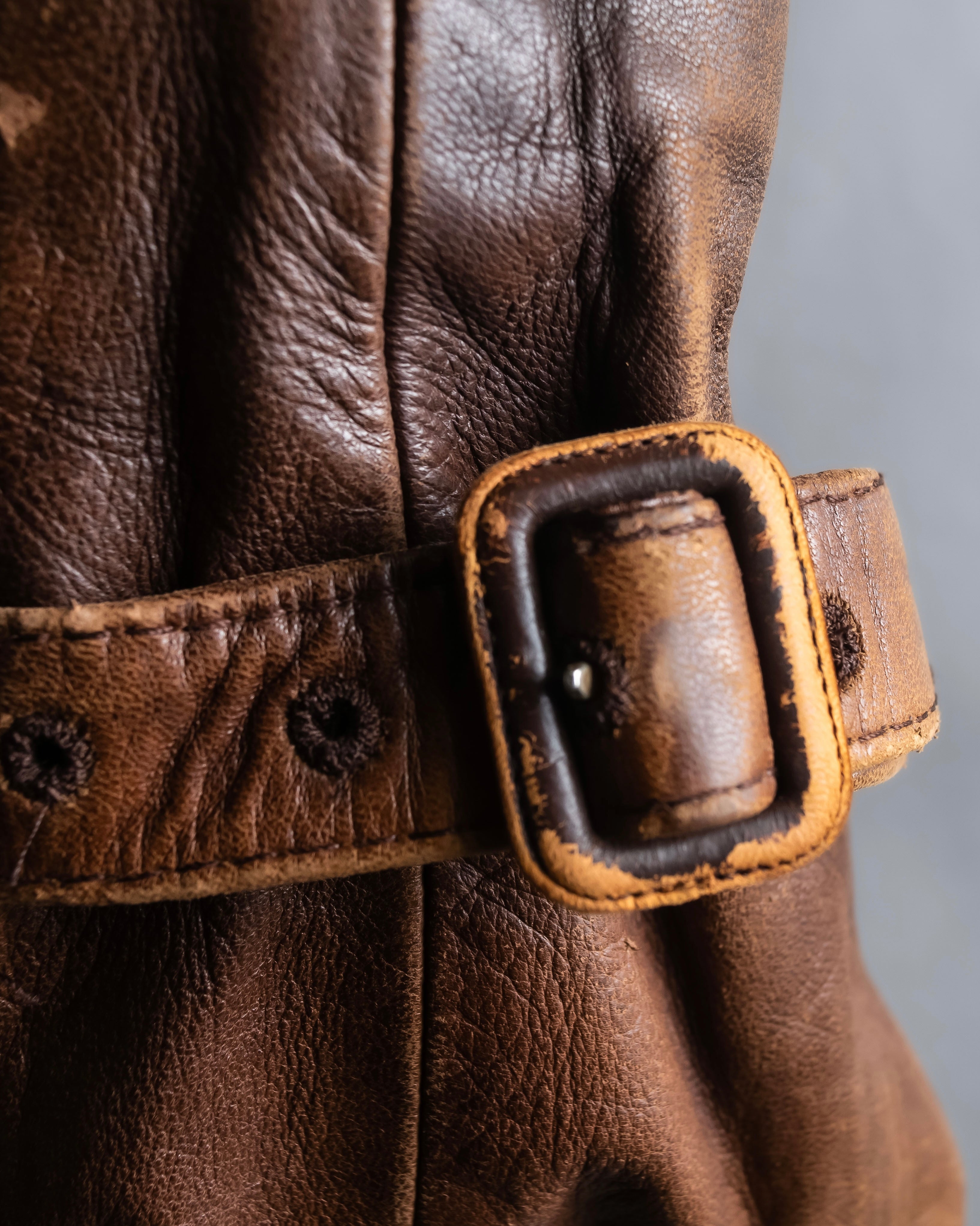 "Burberrys" Vintage-inspired leather oversized trench coat