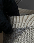 "BALENCIAGA" Diamond pattern argyle twill crew neck knit