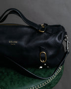 "CELINE" Various studs horizontal leather 2way bag