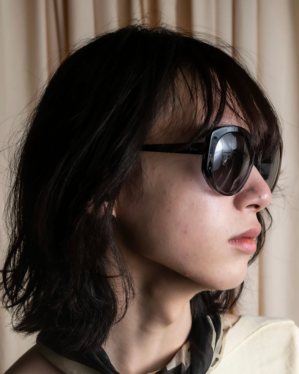 "Christian Dior" Cat eye frame black acetate sunglasses