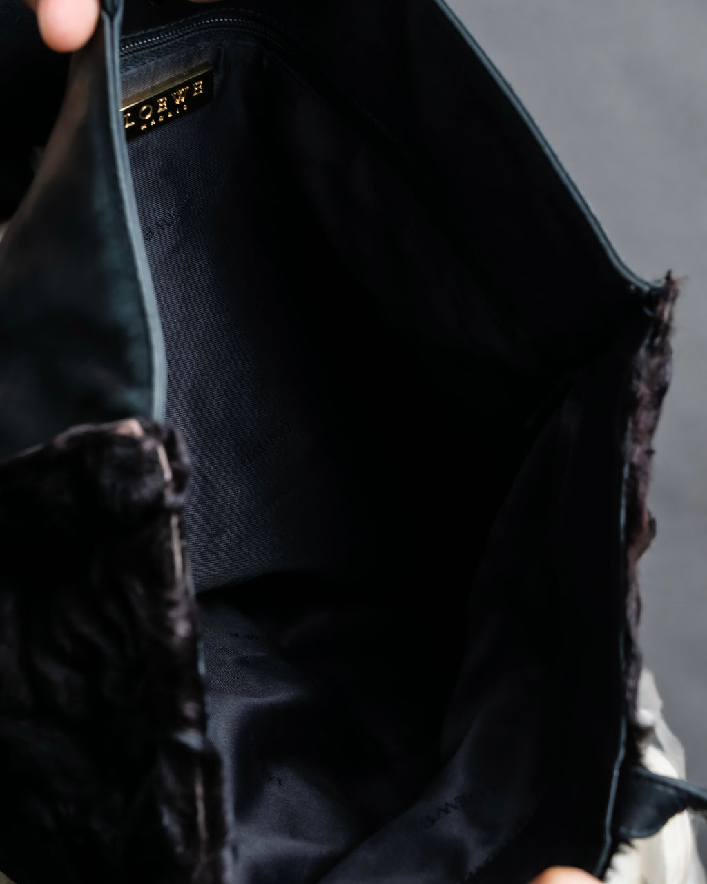 "LOEWE" Real fur and nappa leather tote bag