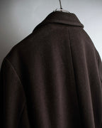 "VAL by VALENTINO" Military detailing hidden placket melton coat