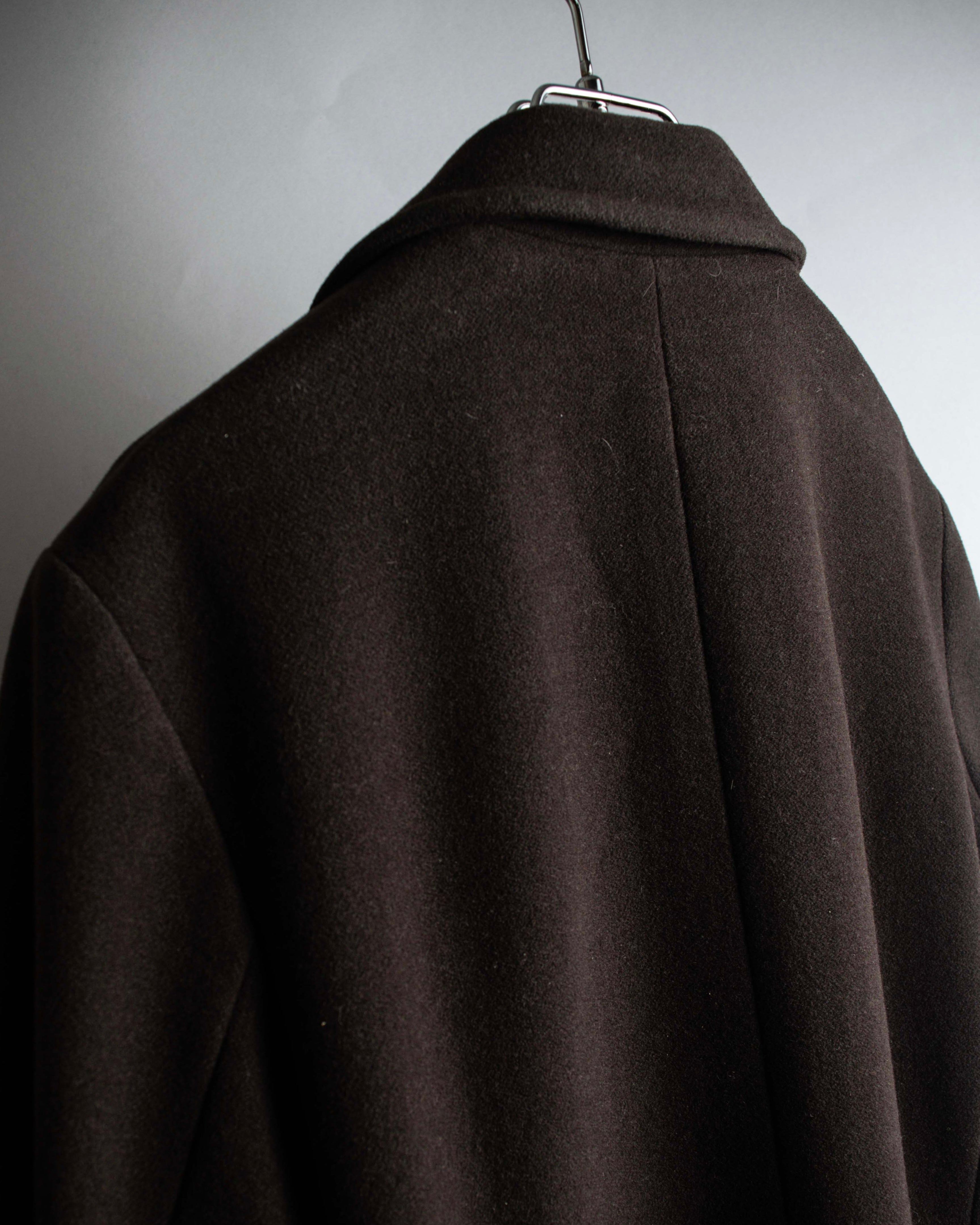 "VAL by VALENTINO" Military detailing hidden placket melton coat
