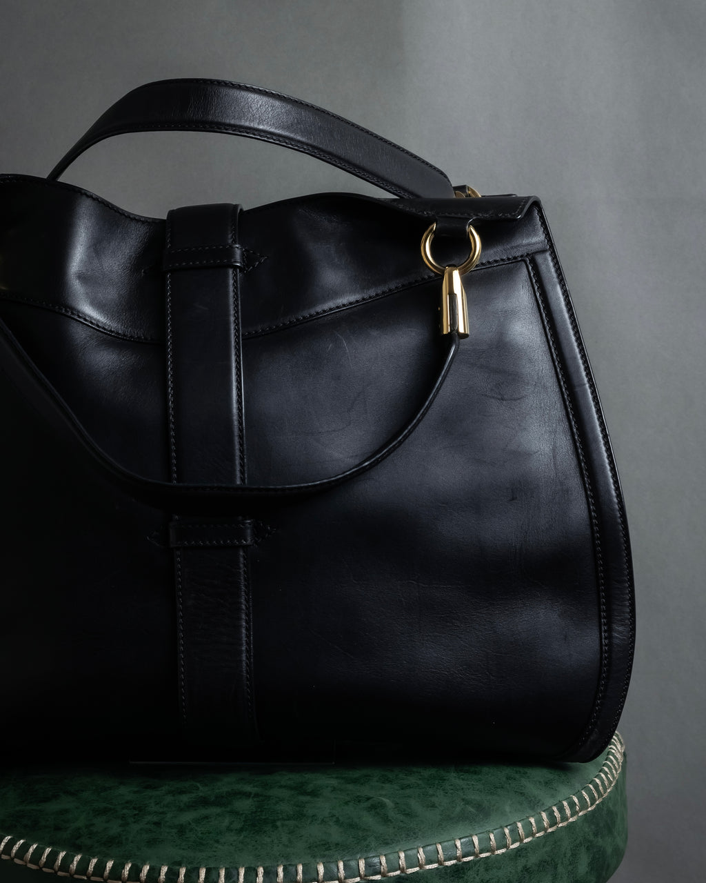 "Salvatore Ferragamo" Vertical gancini drawstring hobo bag