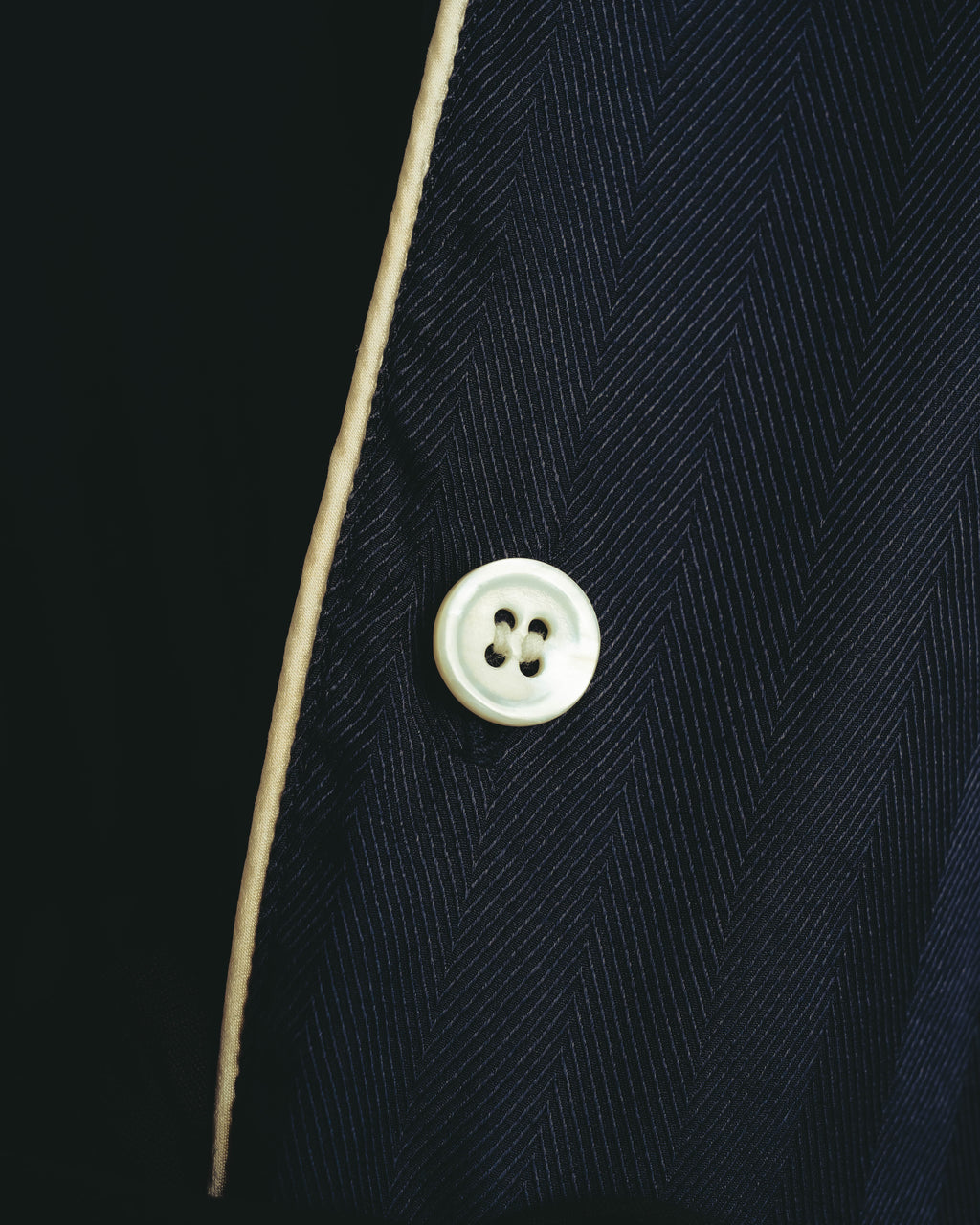 "Yves Saint Laurent" 90's-00's Herringbone silk pajama shirt
