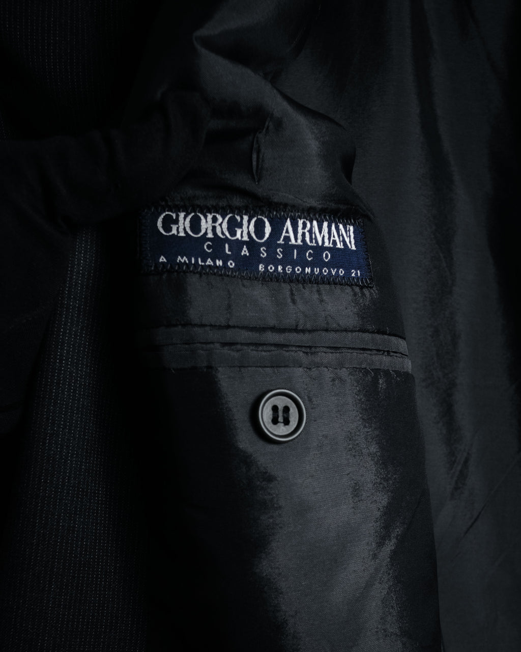"GIORGIO ARMANI" 90’s draped double breasted suit set-up