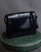 "YVES SAINT LAURENT" Crocodile embossed combination design leather bag