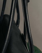 “Salvatore Ferragamo“ 2000’s Wood Gancini leather shoulder bag