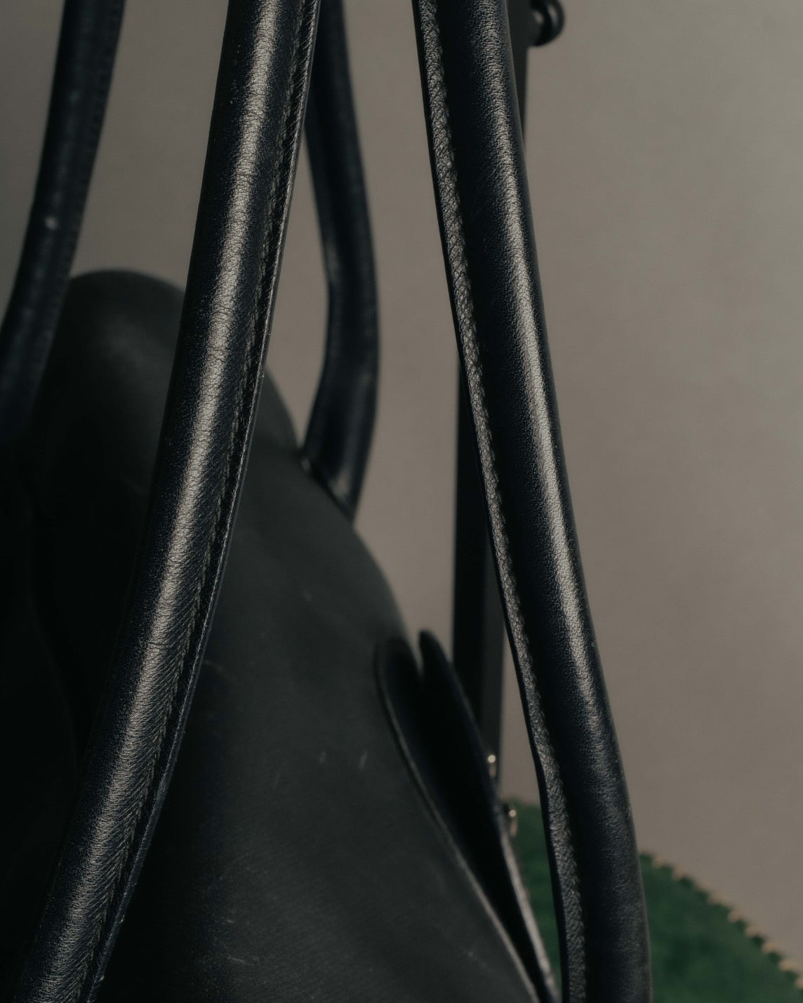 “Salvatore Ferragamo“ 2000’s Wood Gancini leather shoulder bag