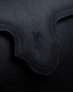 "YVES SAINT LAURENT" Cassandra logo engraved flap design leather bag