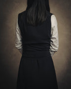 -SPECIAL- “HERMÈS“ 00’s-10’s Sleeveless silk draped shirt dress