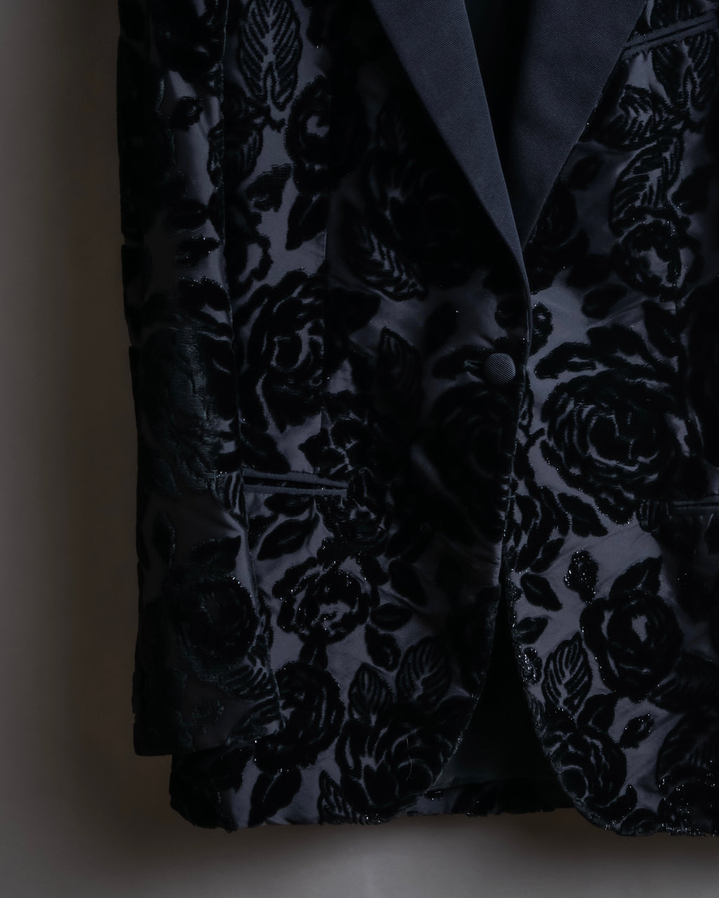 "GUCCI" Floral patterned lamé tailored jacket"