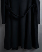 "BURBERRY" Belted design stand collar cashmere mix long coat