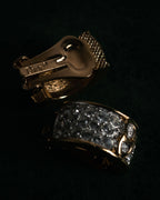 "Christian Dior" 00’s crystal pave cd drop necklace and earrings set