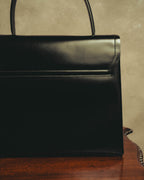 "LOEWE" 80's-90's Structured top-handle shoulder bag