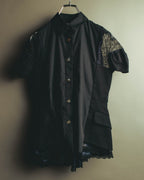 "sacai" 10's Layered lace-panel shirt blouse
