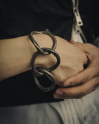 -SPECIAL- “Jean Paul Gaultier” 90’s-00’s sculptural gunmetal loop bracelet