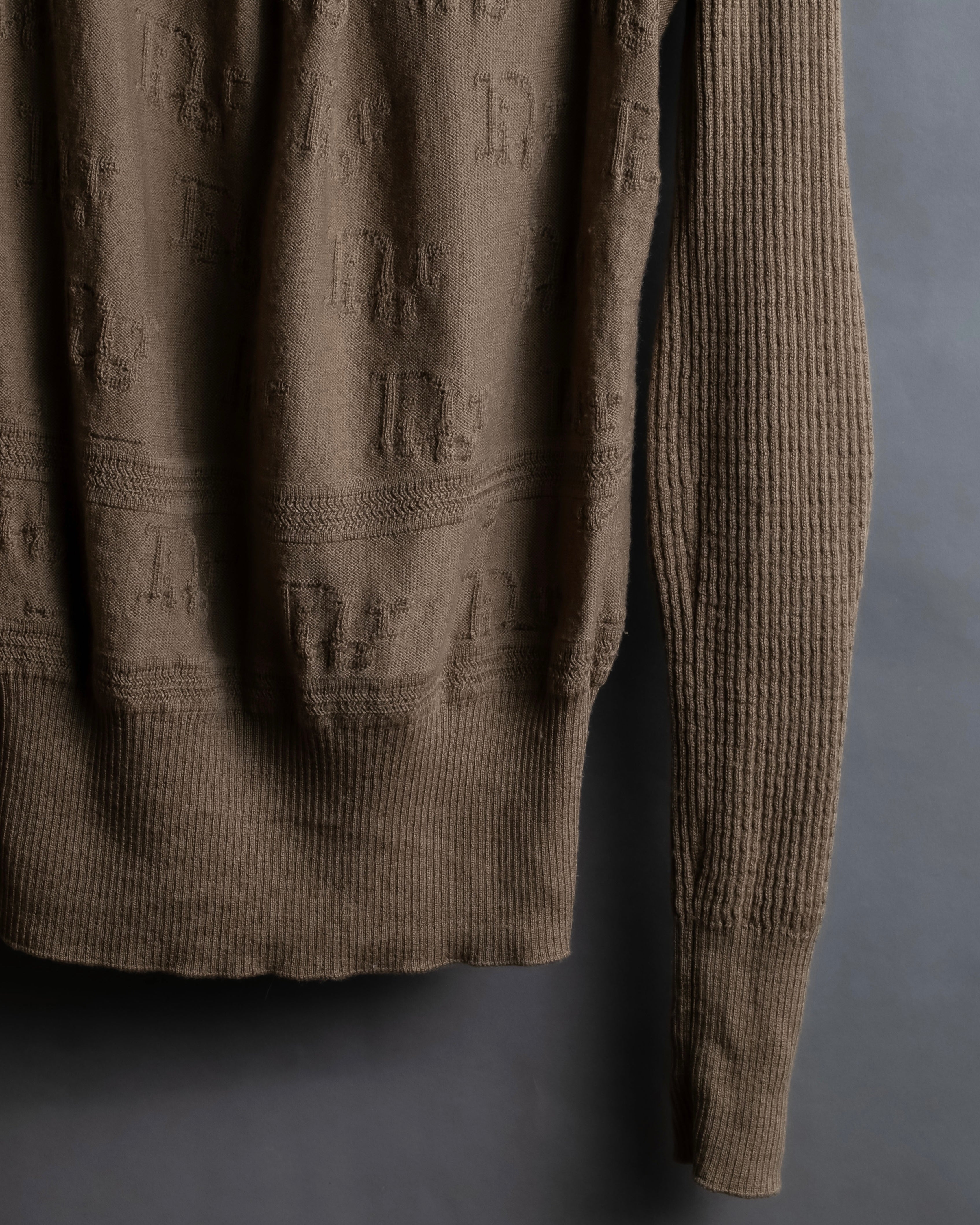 "Christian Dior" John Galliano period elbow patch knit