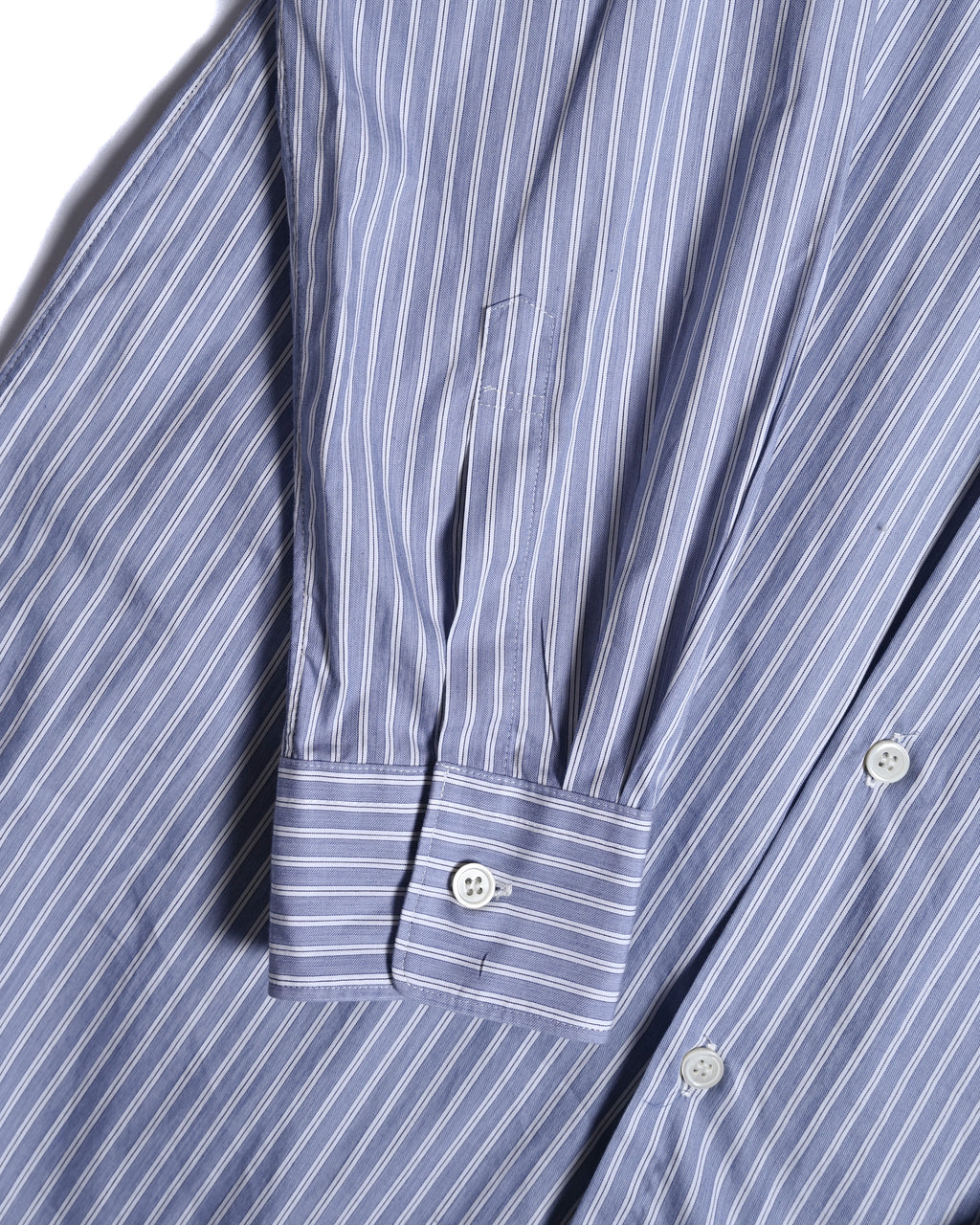 Comme des Garçons Homme Deux/ Cotton Stripe Patterned Long Shirt Blue