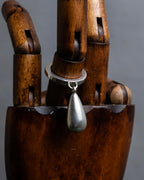 "GUCCI" Teardrop motif silver ring